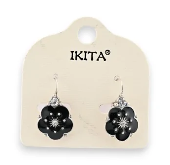 Black Flower Earrings by Ikita