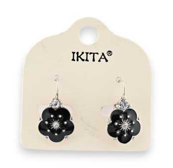 Black Flower Ikita Earrings