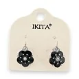 Black Flower Earrings by Ikita