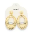 Boucles d'oreilles orientales dorées strass blanc IKITA