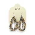 Dangling earrings with brown pearl shades by Ikita