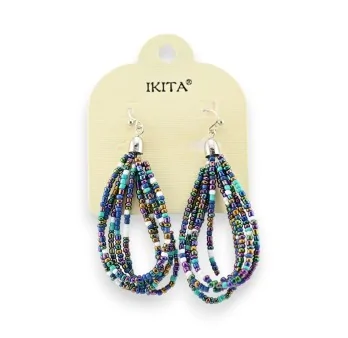 Blue pearl earrings by Ikita