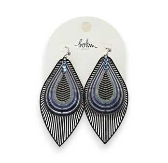 Leaf earrings in shades of blue from Bohm