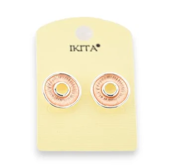 Salmon Circle Earrings by Ikita