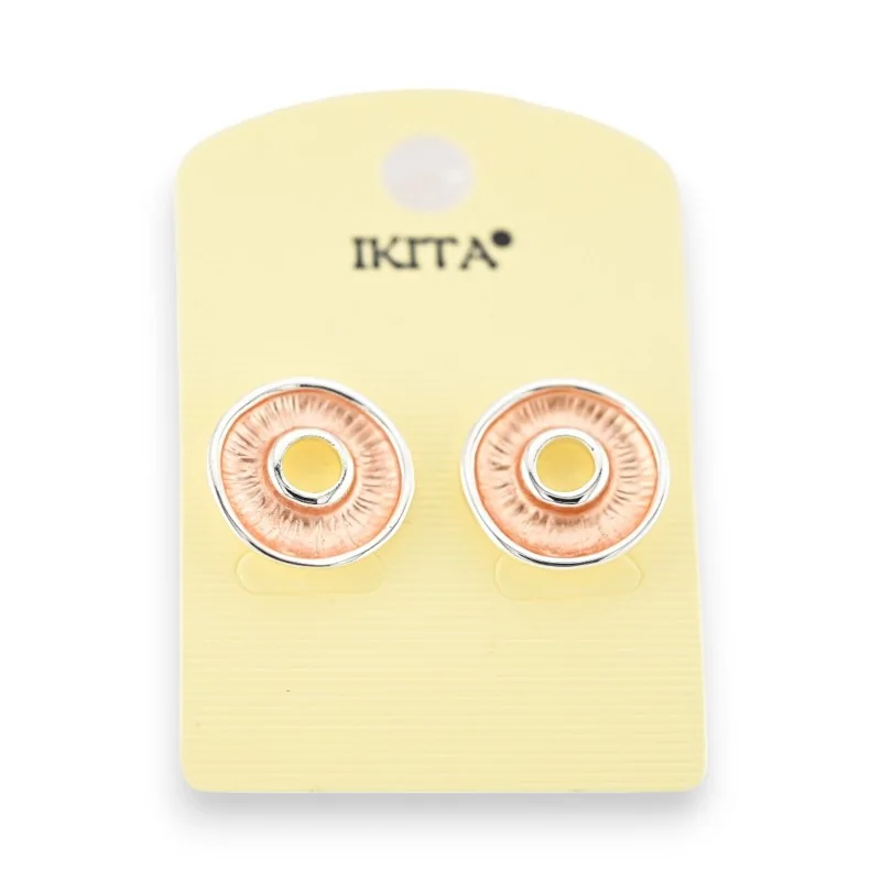 Salmon Circle Earrings by Ikita