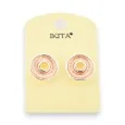 Salmon Circle Earrings by Ikita