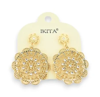 Golden oriental earrings by Ikita