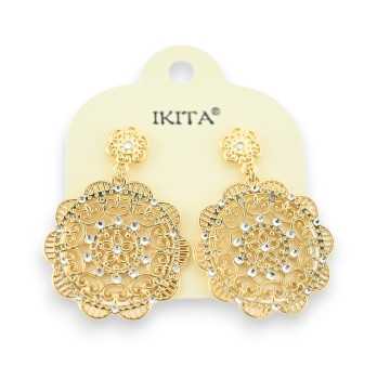 Golden oriental earrings from Ikita
