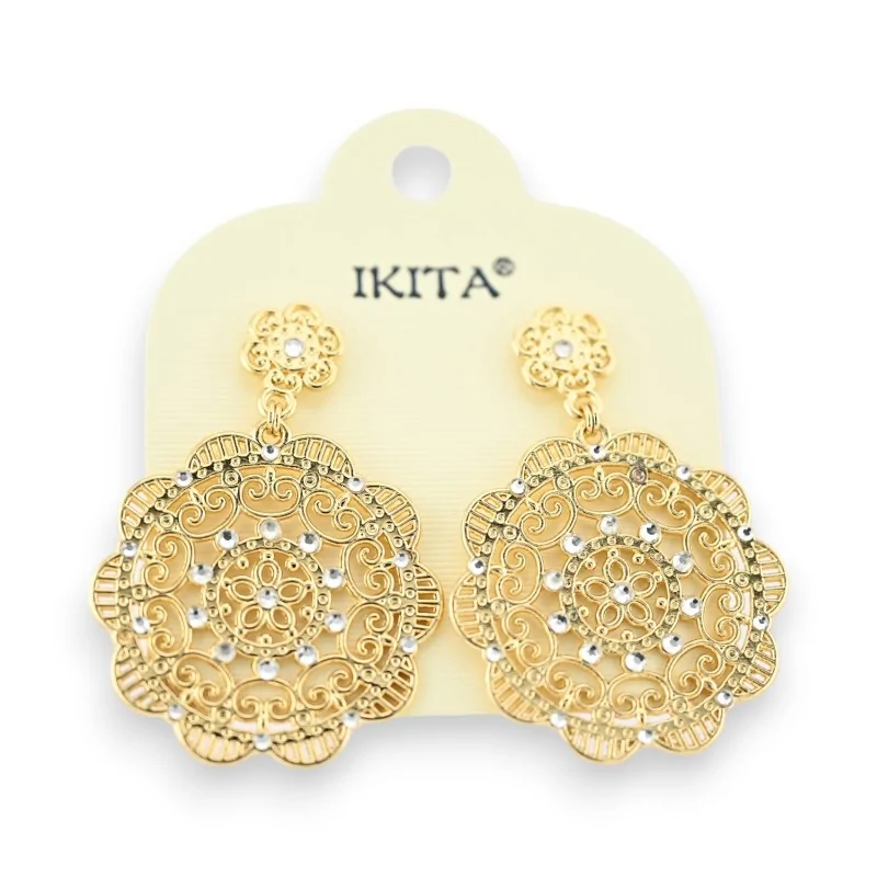 Golden oriental earrings by Ikita