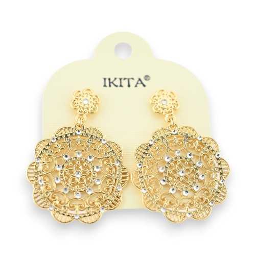Golden oriental earrings from Ikita