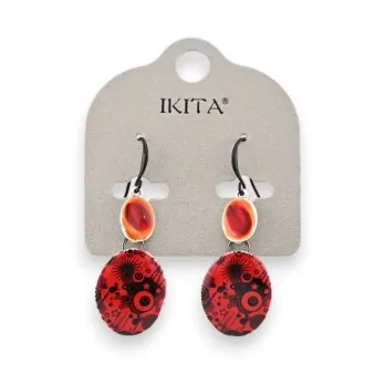 Ikita Passion Red Dangling Earrings