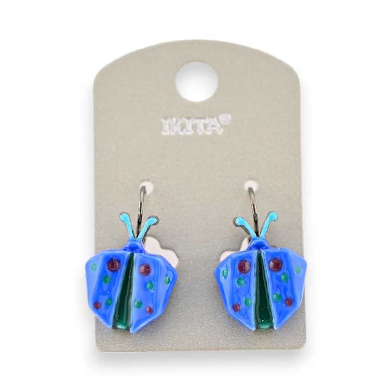 Blaue Marienkäfer-Ohrringe von Ikita