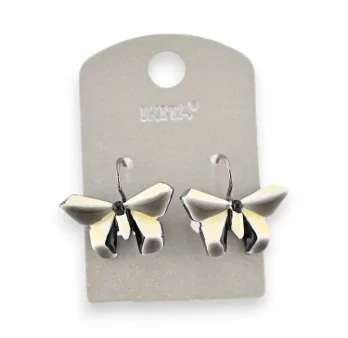 Black and white butterfly earrings by Ikita