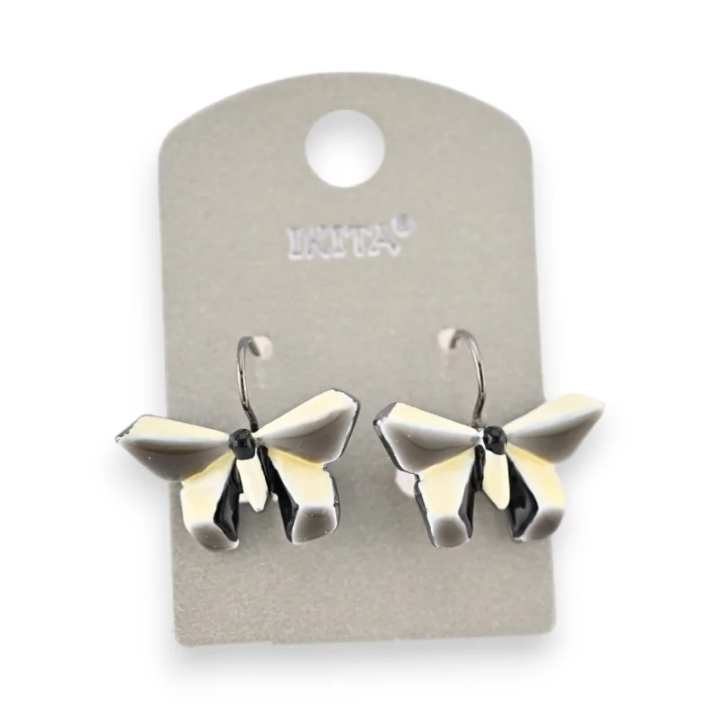 Pendientes mariposa blanco y negro de Ikita