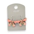 Coral and brown butterfly earrings by Ikita