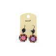 Ikita black metal earrings with sleeper clasp