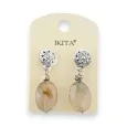 Silver Ikita earrings with imitation stone