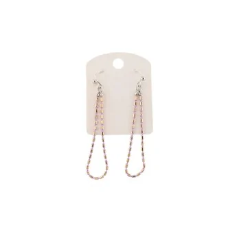 Delicate pink pearl drop earrings