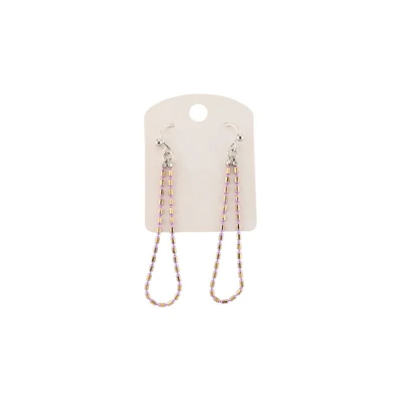 Dangling earrings with fine pink pearls