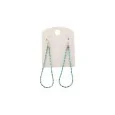 Boucles d'oreilles pendantes perles fines bleues