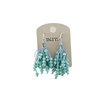 Cascade Pearl Earrings with Fine Turquoise by Ikita