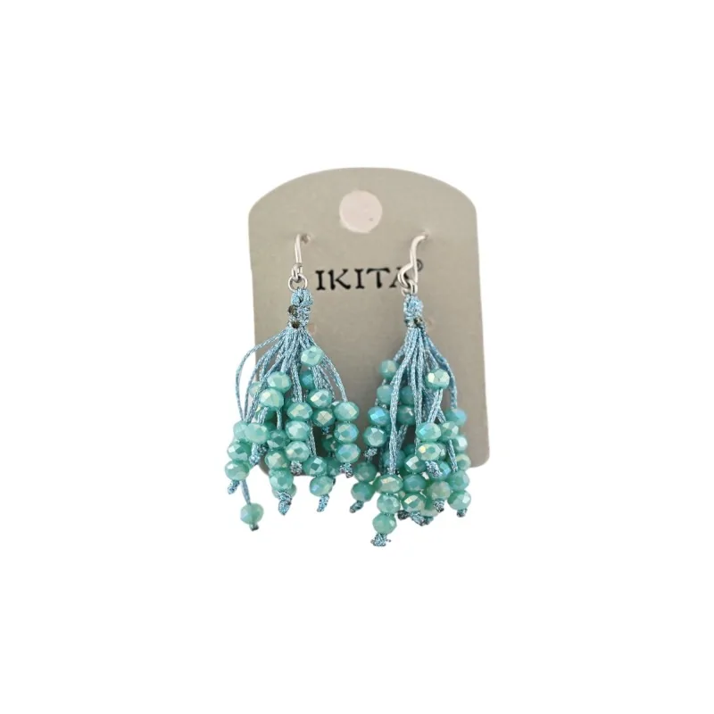 Cascade Pearl Earrings with Fine Turquoise by Ikita