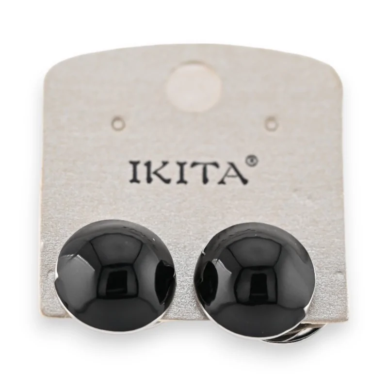 Ikita Shiny Black Pearl Earrings