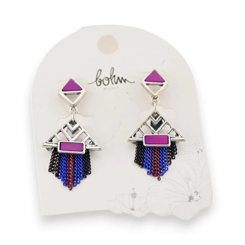 Bohm violet dangling earrings