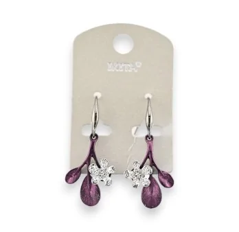 Ikita Purple Flower Earrings