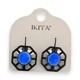 Aretes geométricas Ikita en azul rey