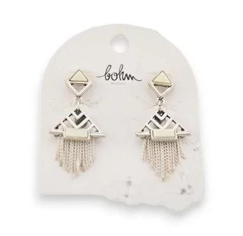 Silver bohemian earrings by BOHM