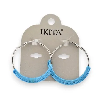 Ikita turquoise blue hoop earrings