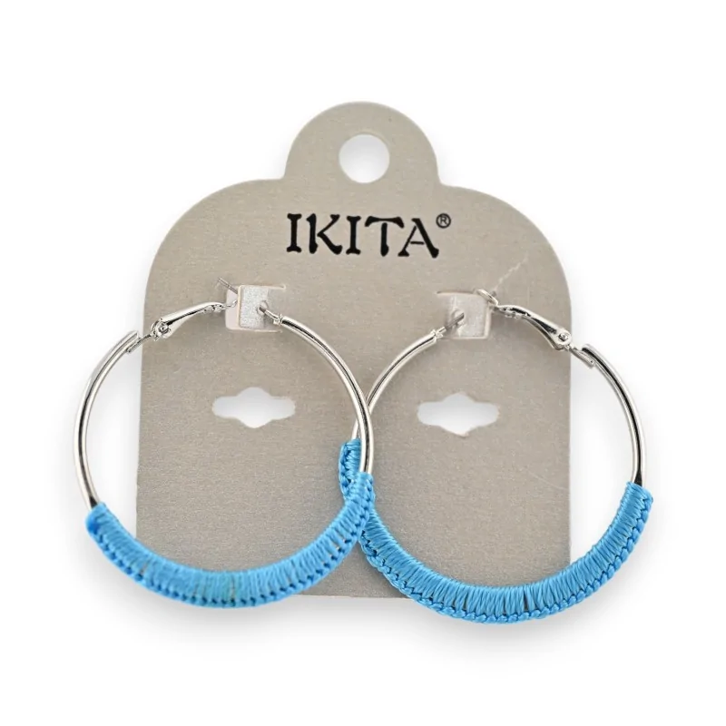 Ikita turquoise blue hoop earrings