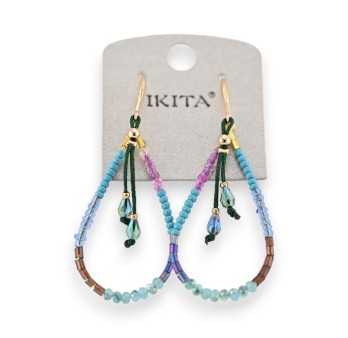 Boucles d'oreilles Ikita Perles Multicolores