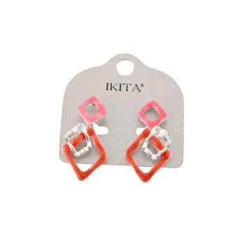 Ikita tricolor geometric earrings