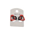 Ikita geometric earrings in black and orange