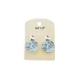 Ikita hammered blue-grey silver earrings