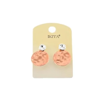 Two-tone metal earrings by Ikita