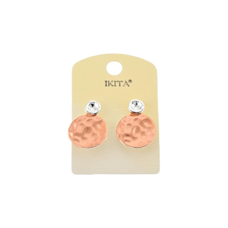 Two-tone metal earrings by Ikita