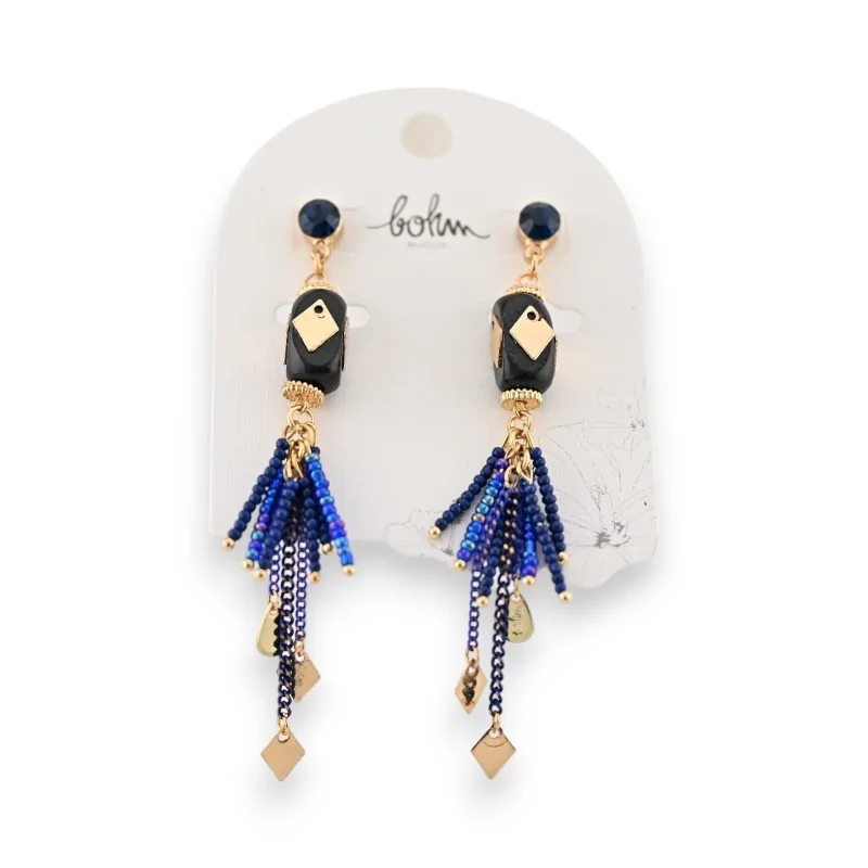 Pendientes bohemios azules de Bohm