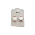 Ikita pink mother-of-pearl copper-tone earrings