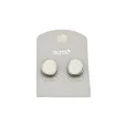 Faux mother-of-pearl relief earrings by Ikita