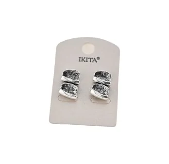 IKITA earrings in aged silver-plated metal