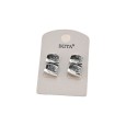 IKITA aged silver metal earrings