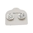 Ikita Aged Silver Circle Earrings