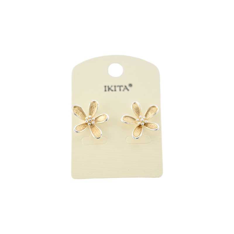 Boucles d'oreilles fleur dorée Ikita