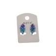 Gradient feather earrings by Ikita