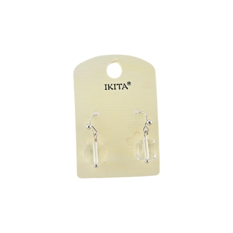 Transparent cube earrings by Ikita