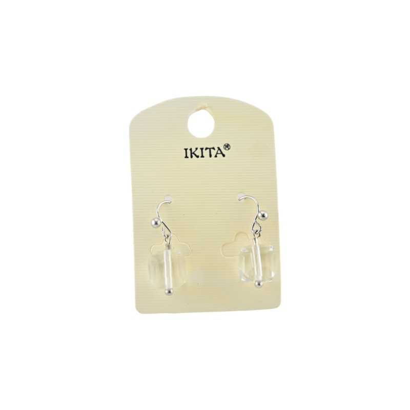 Transparent cube earrings from Ikita