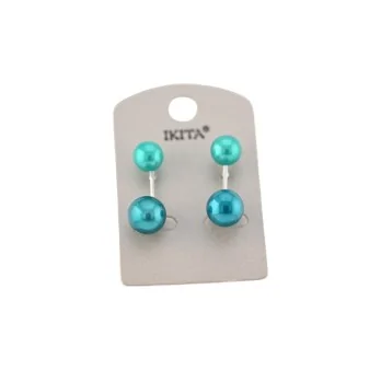 Turquoise pearl earrings by Ikita